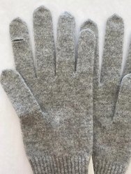 Cashmere Texting Gloves - Grey Heather