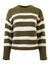 Core Spun Cotton Striped Crewneck Sweater