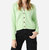 Cotton Rope Button Cardigan In Lime Cord - Lime Cord