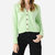 Cotton Rope Button Cardigan In Lime Cord - Lime Cord