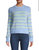 Featherweight Cashmere Striped Crewneck Sweater - Blue/Mint