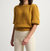 Organic Cotton Tuck Stitch Puff Sleeve Top - Faded Dandelion