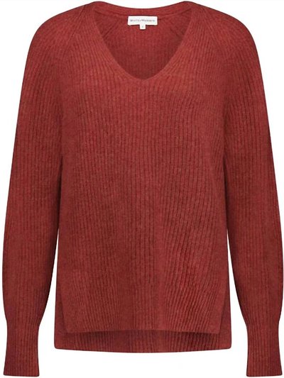 White + Warren Ribbed Blouson Sleeve Sweater product