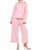 Quilt Wide Leg Pants In Pink - Pink