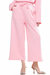 Quilt Wide Leg Pants In Pink