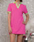 Two Tone Polo Dress In Pink - Pink