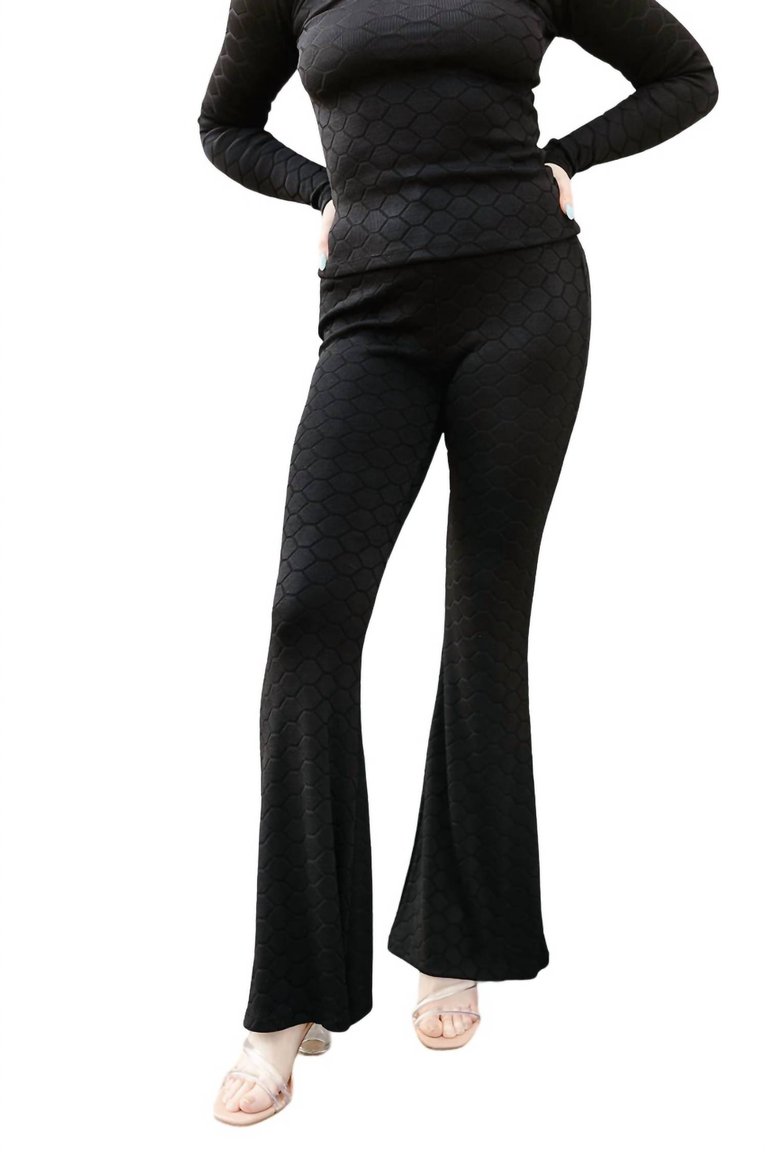 Flared Trouser In Black - Black