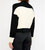 Ribbed High Neck Sweater In Two Tone Black