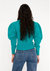 Round Neck Ribbed Sweater In Green