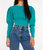 Round Neck Ribbed Sweater In Green - Green