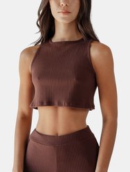 Cropped Tank - Chocolate