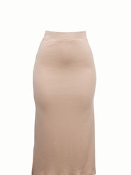 Flared Midi Skirt Almond