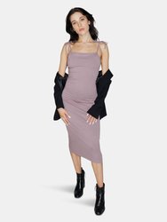 Strappy Midi Dress - Elderberry