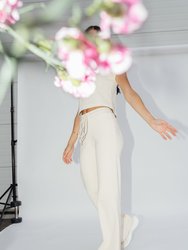 Wide Leg Lounge Pants - Cream