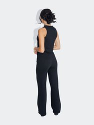 Wide Leg Lounge Pants - Jet Black