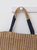 Indigo Stripes Jute Shopper