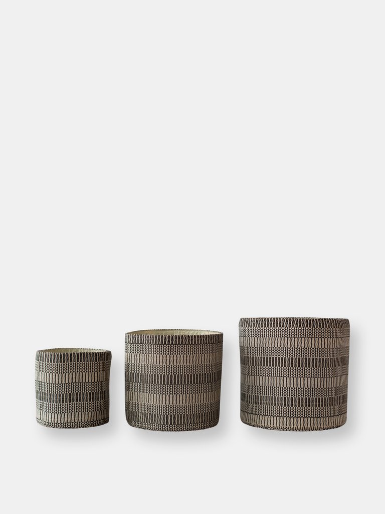 Round Woven Storage Baskets - Kalied - Set of 3