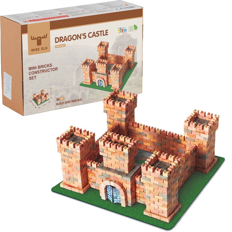 Mini Bricks Construction Set - Dragon's Castle, 1080 Pcs.