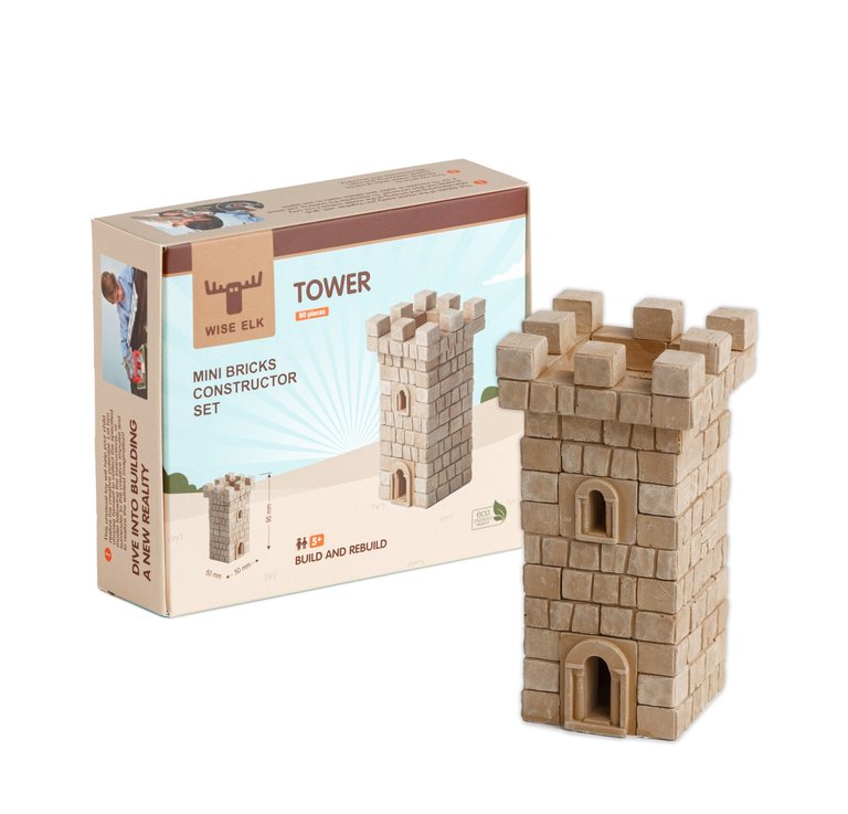 Mini Bricks Construction Set -  Tower, 70 Pcs