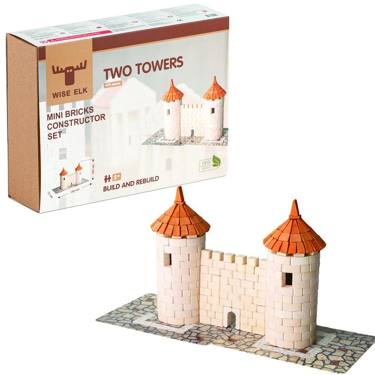 Mini Bricks Construction Set - Two Towers, 470 Pieces