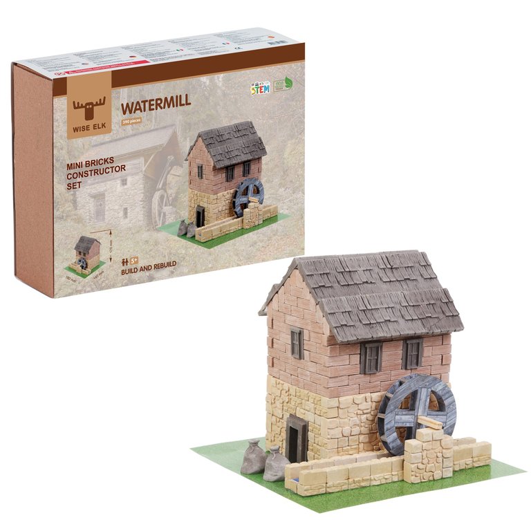 Mini Bricks Construction Set - Watermill, 390 Pcs.