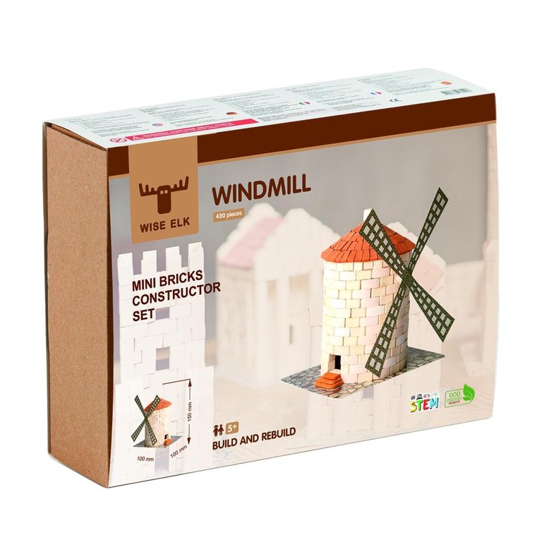 Mini Bricks Construction Set - Windmill, 430 Pieces