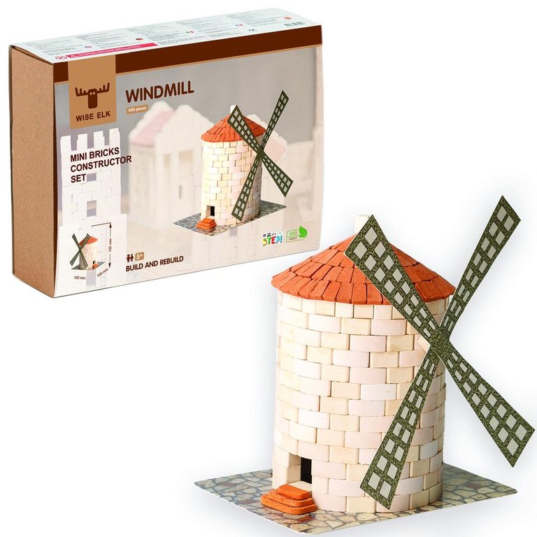 Mini Bricks Construction Set - Windmill, 430 Pieces