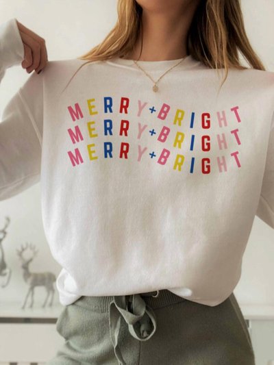 WKNDER Merry And Bright Crewneck Sweatshirt product