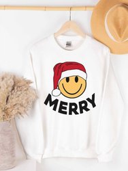 Merry Smiley Graphic Sweatshirt