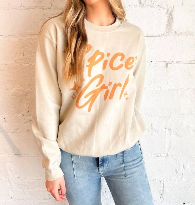 Spice Girl Sweatshirt In Sand - Sand