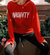 Who's Naughty Holiday Sweatshirt In Red - Red