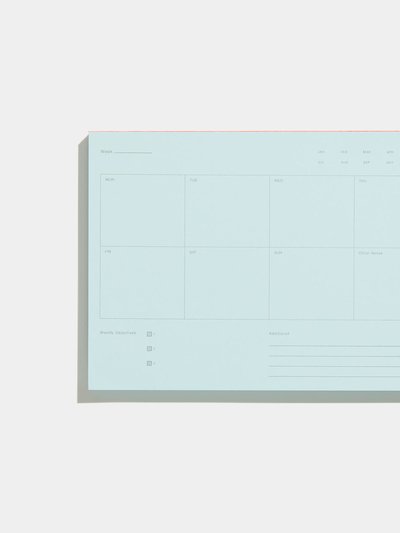 Wms&Co Before Breakfast Weekly Notepad: Pale Blue product