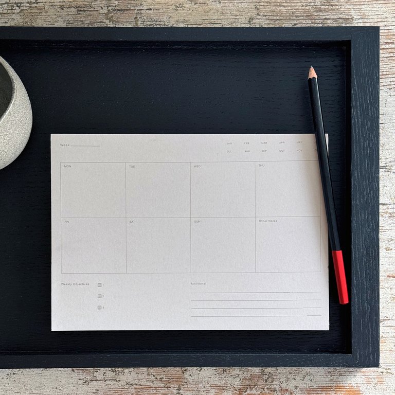Before Breakfast Weekly Notepad Planner: Grey