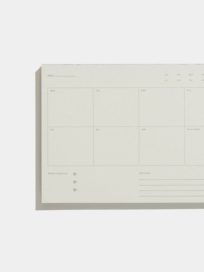 Wms&Co Before Breakfast Weekly Notepad Planner: Grey product