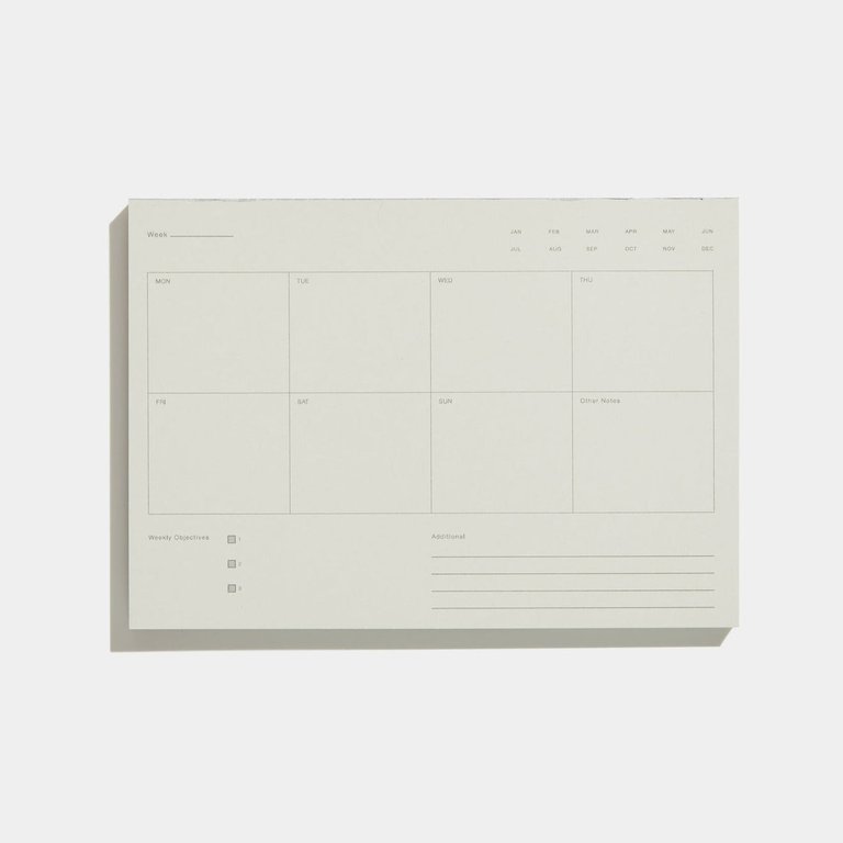 Before Breakfast Weekly Notepad Planner: Grey