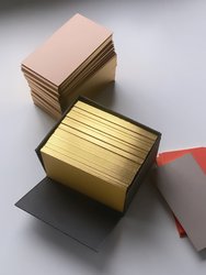 Blush Small Cards with Gold Edging