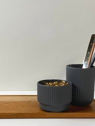 Ceramic Desk Set, Basalt - Basalt Black
