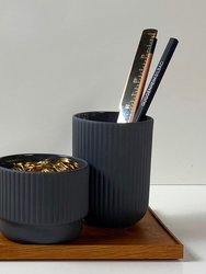 Ceramic Desk Set, Basalt