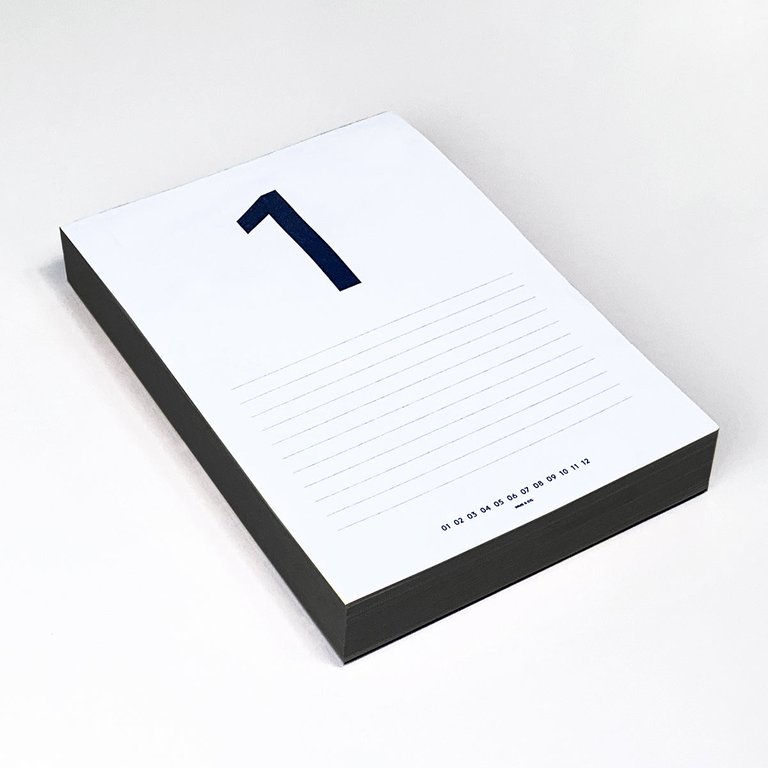 Daily Calendar Pad - Black