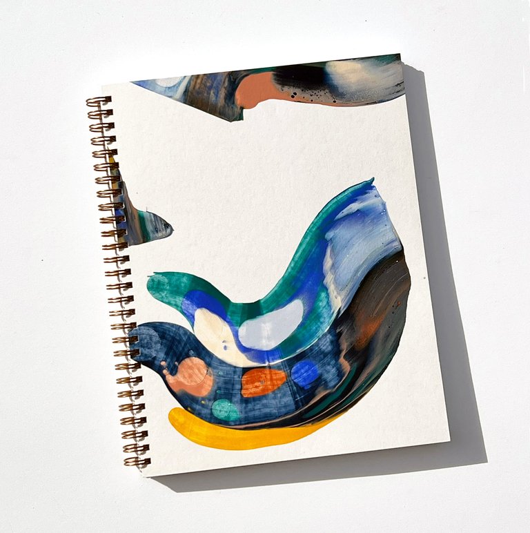 Hand-Painted Notebooks: Wave