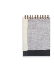 Hand-Painted Spiral Notepads: Linen - Black/White/Grey