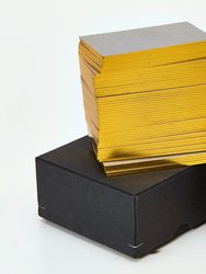 Kraft Chip Business Cards - Gold Edged