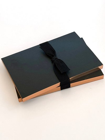 Wms&Co Little Black Notebooks with Rose Gold Edging (set of 2) product