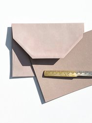 Notecard Set: Greige with Gold Edges