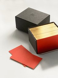 Red Small Cards with Gold edging - Red