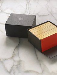 Red Small Cards with Gold edging
