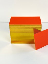 Red Small Cards with Gold edging