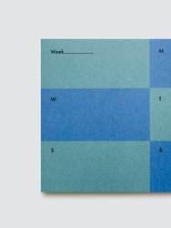 Weekly Planner Block: Blues