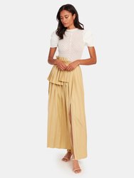 Long Pleats Midi Skirt