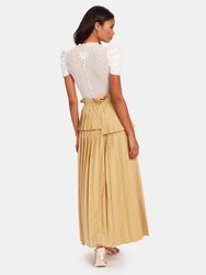 Long Pleats Midi Skirt